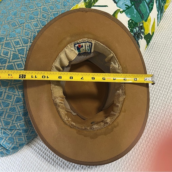 Vintage DP Leather Cowgirl Cowboy Hat Cap Feather‎ Bald Eagle Silver Star - Picture 4 of 11